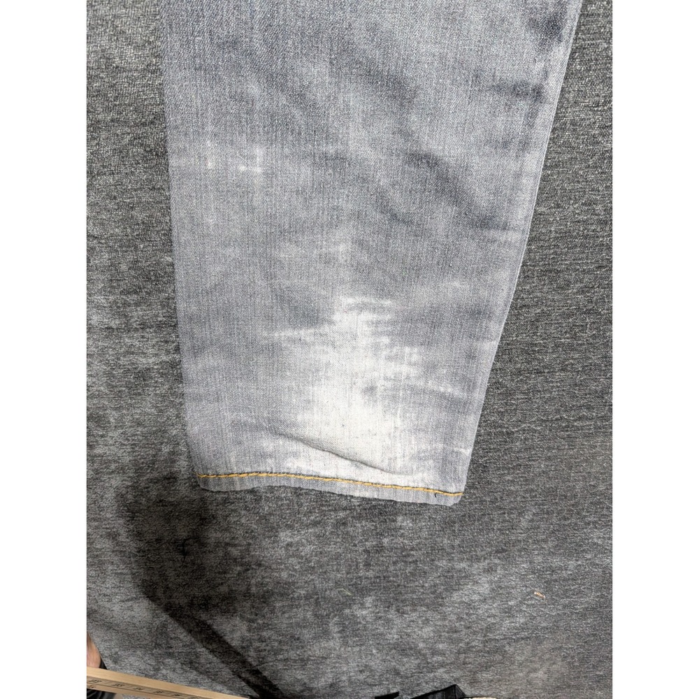 True Religion Geno Super T Grey Distressed Straight Leg Jeans Mens 32 USA Made - Picture 10 of 10